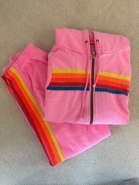 Aviator Nation 5 Stripe Hoodie & Sweatpant Set